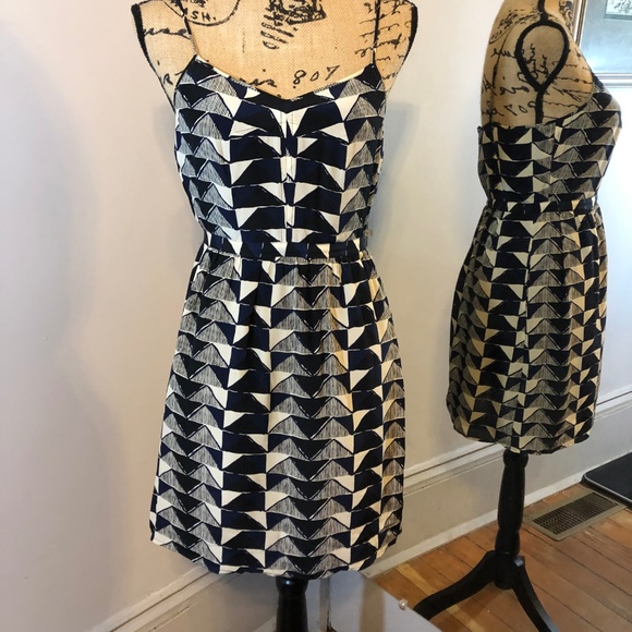 Madewell Silk Cami Dress in Triangle Trio Print - Picture 4 of 8